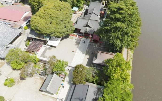 上空から見た大前神社