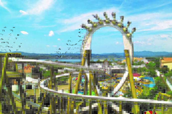 志摩スペイン村パルケエスパーニャのインバーテッドコースター「ピレネー」