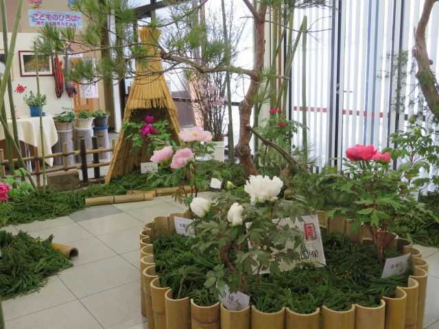 道の駅「たかはた」で行われる町民の作品展「ぼたん園」の様子