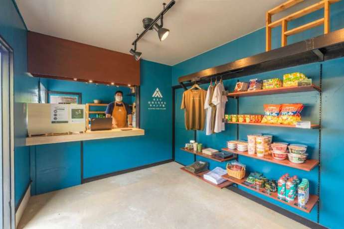 「ルスツ山はともだちキャンプ場」の売店の様子