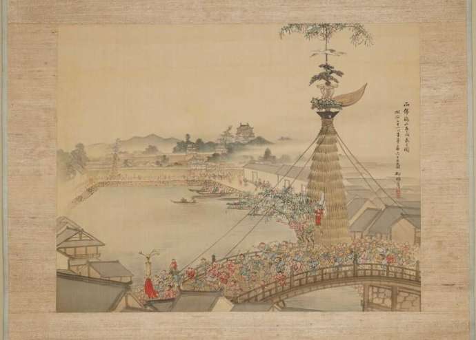 「野﨑家塩業歴史館（旧野﨑家住宅）」所蔵の「福山左義長図」