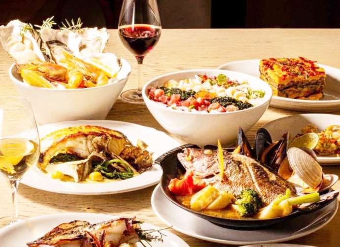 代々木上原駅の近くにある「Fresh Seafood Bistro SARU」でいただけるシーフード料理