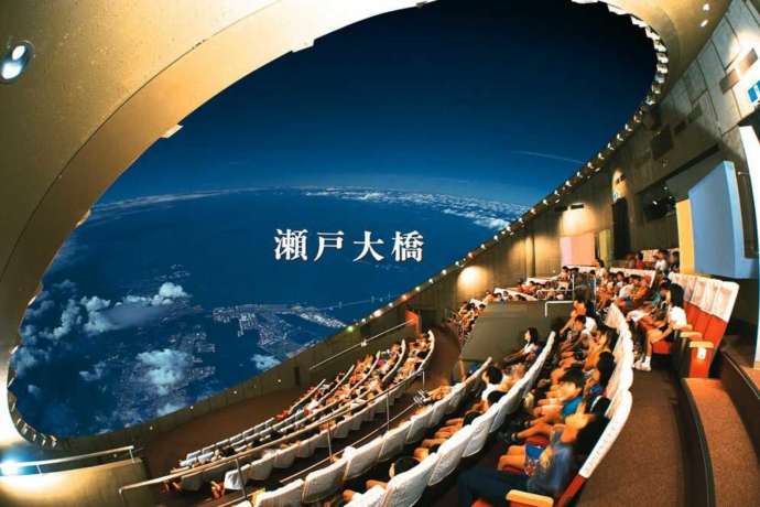 瀬戸大橋記念館ブリッジシアターの様子