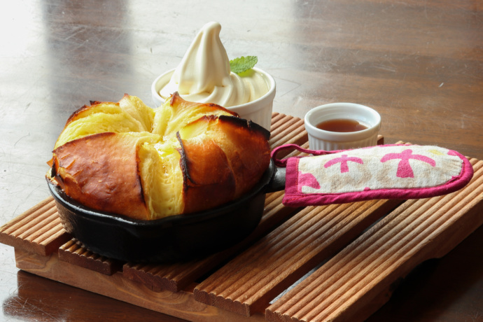鹿追町にあるカフェムバンチのフレンチトースト