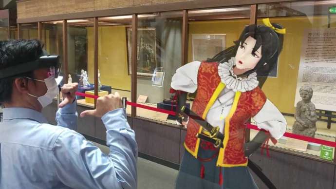 長崎県島原市にある島原城のMR天草四郎体験
