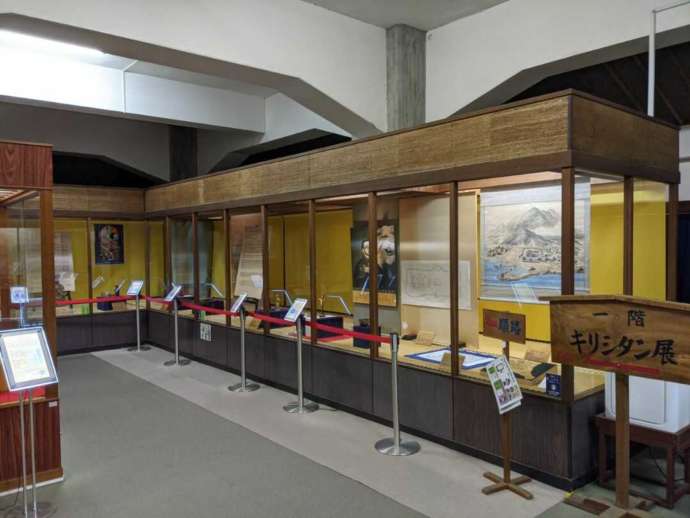 長崎県島原市にある島原城の天守閣一階キリシタン展
