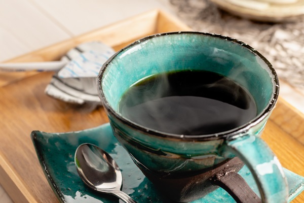 湧き水で淹れたコーヒー