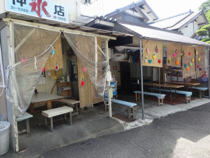 仲氷店の店先