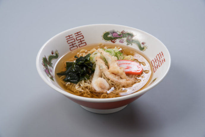 白エビ天ぷらが入った「かけ中」