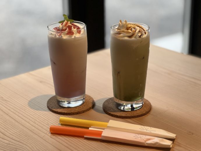 白石市にあるCafe＆Shop粋SUIの黒蜜抹茶ラテ