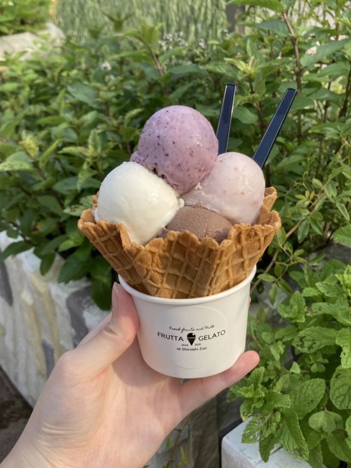テイクアウトジェラート専門店「FRUTTA GELATO」のジェラートのボウル