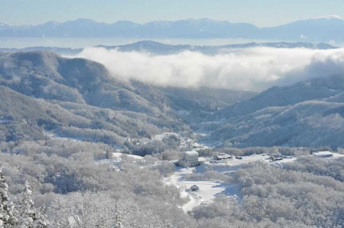 アサヒ自然観スノーパークの山頂から見える雲海