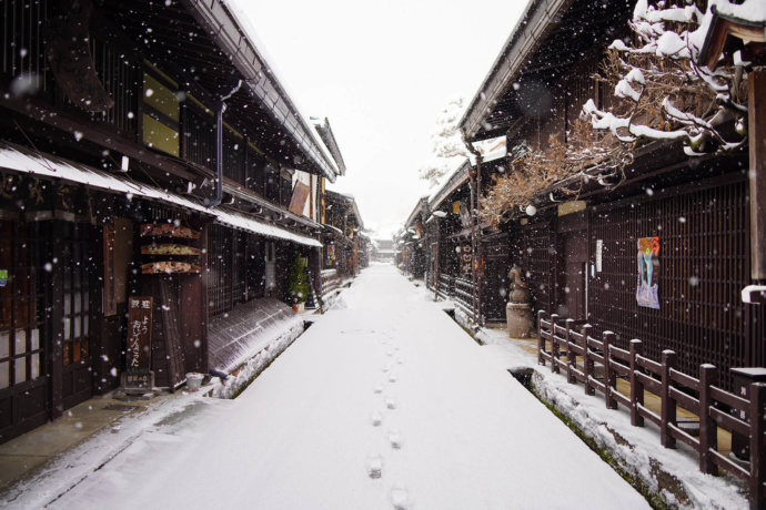 古い町並の風景(冬)