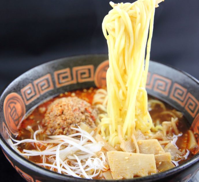 千葉県夷隅郡大多喜町にある道の駅たけゆらの里おおたきで食べられる猪担々麺