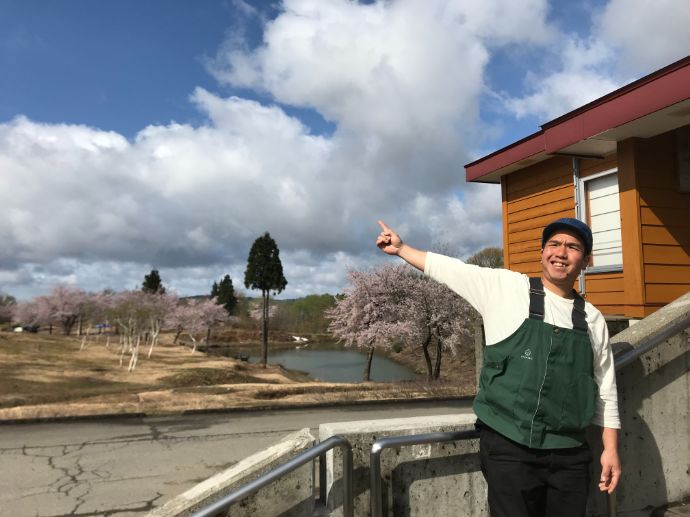 福山峠のふるさと広場の管理責任者である田渕一平太さん