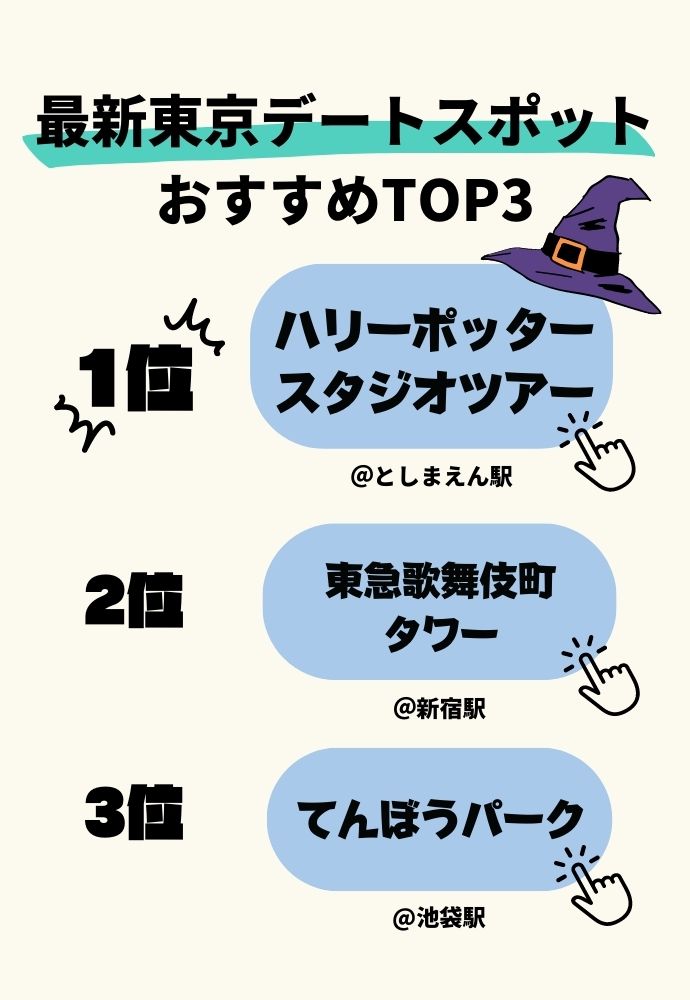 東京デート＿最新の東京デートおすすめスポット
