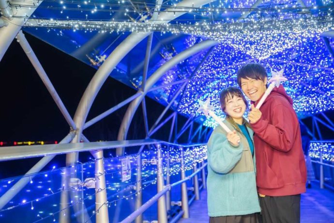 カップルに人気のとっとり花回廊イルミネーション
