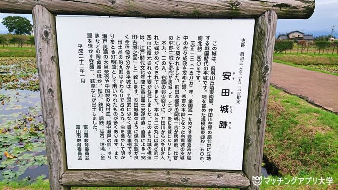 安田城跡