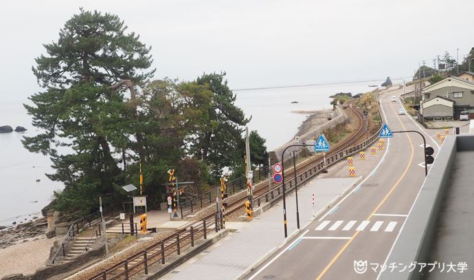 雨晴海岸 道の駅からの景色