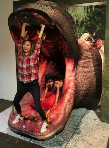トリック3Dアート湯布院に展示されている「カバの中の少年」