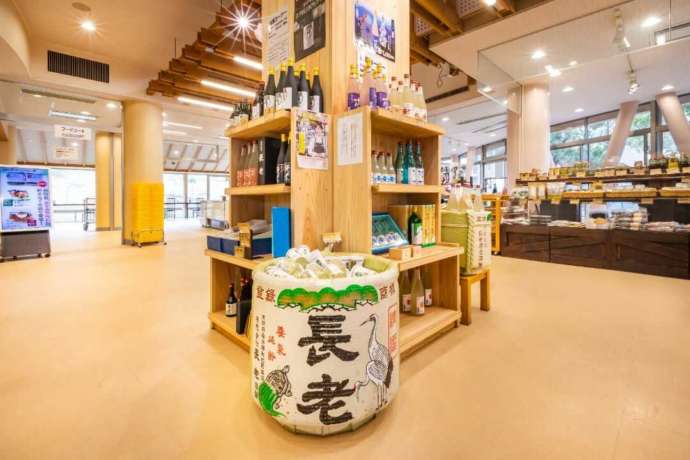 道の駅なごみの店内の長老の売り場