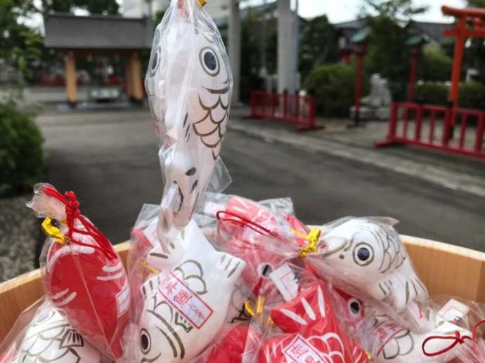 和田八幡宮の鯉のぼりおみくじ