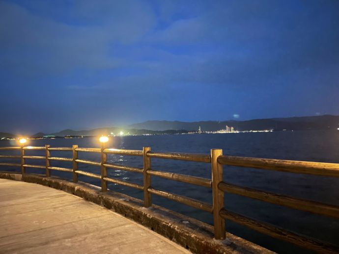 夜の和歌浦観光遊歩道