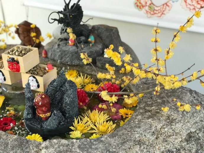 「別小江神社」の手水舎(2月)