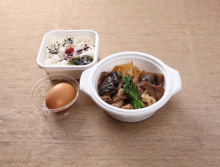 東京都中央区にあるざくろ 銀座店の国産牛すき焼弁当