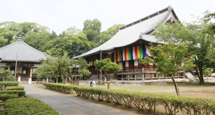 「大本山善導寺」の本堂外観（右）